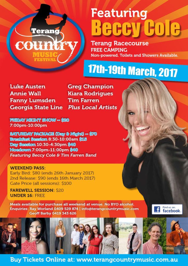 Terang Country Music Festival 2017 Flyer